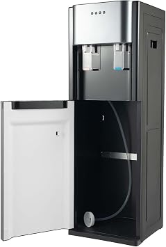Water Cooler Dispenser, Freestanding Bottom Load Water Cooler with Instant Hot & Cold Drinking Water, Rapid Heating Gray,Hot+Cold