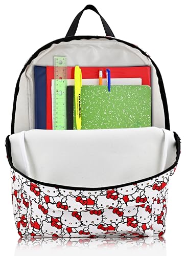 Image of Fast Forward Sanrio Hello Kitty Backpack for Girls, Boys, Women, Men, Adults, Unisex | Cute PU Leather Large Travel Backpack Purse Shoulder Purse | Hello Kitty Bag and Accessories