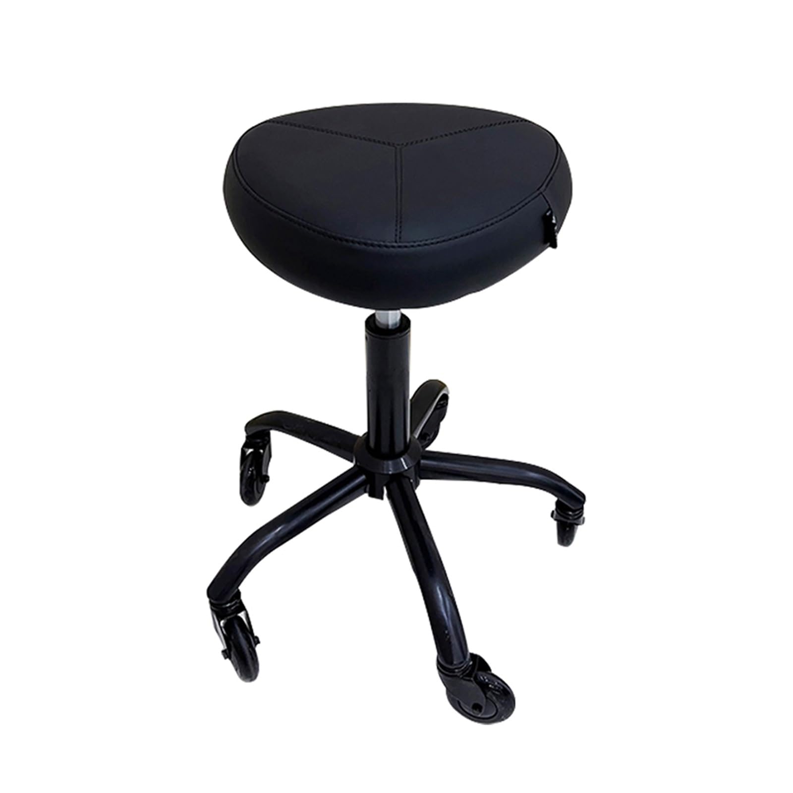 Taburetes con ruedas de altura ajustable para esteticista, asiento acolchado de piel sintética, taburete de oficina para tienda, salón, laboratorio, tatuaje médico
