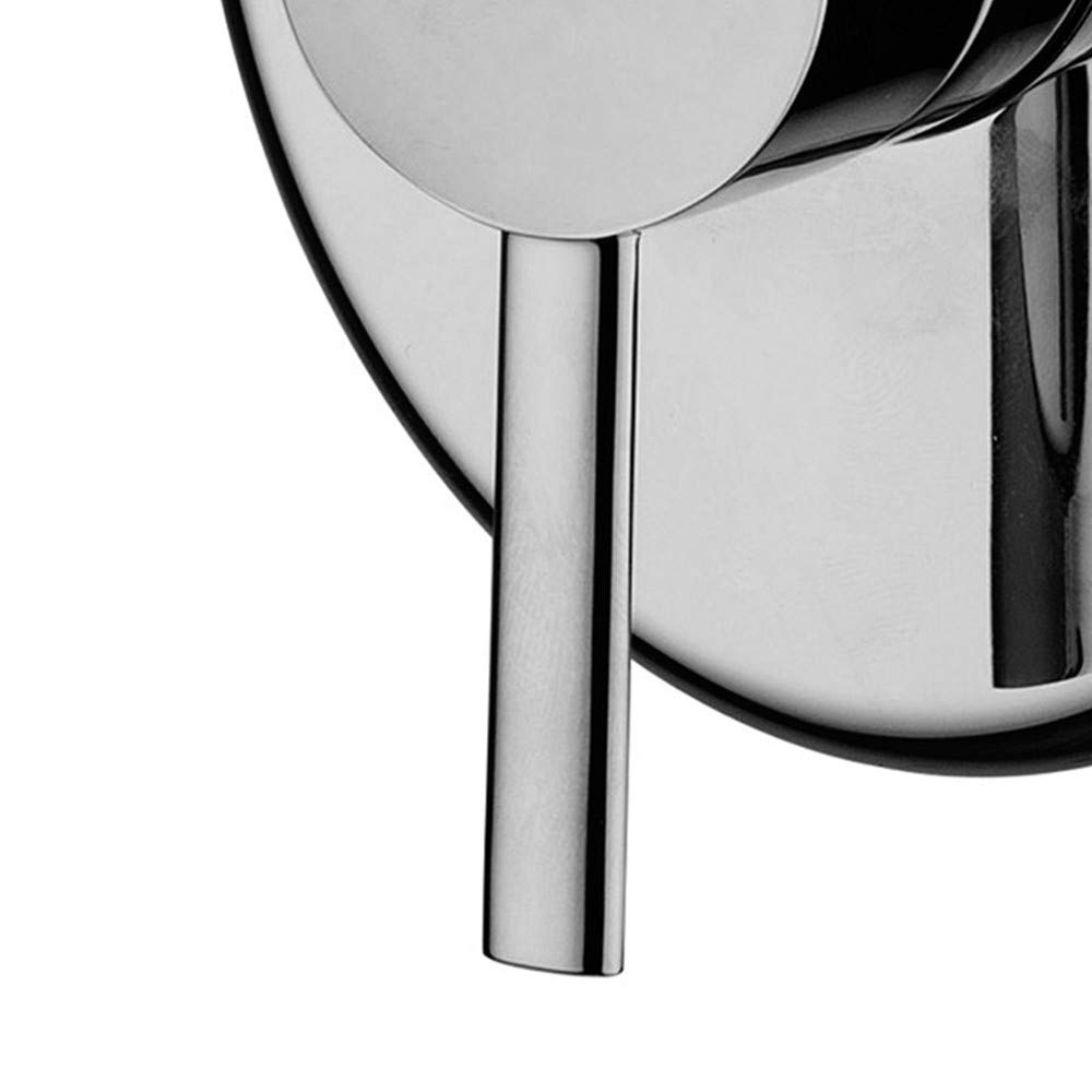 Paffoni Miscelatore da Incasso per Doccia - Berry BR010CR, Miscelatore a Leva con Placca per Incasso Rotonda, Design Elegante, Moderno, Minimal, Ottone Cromato