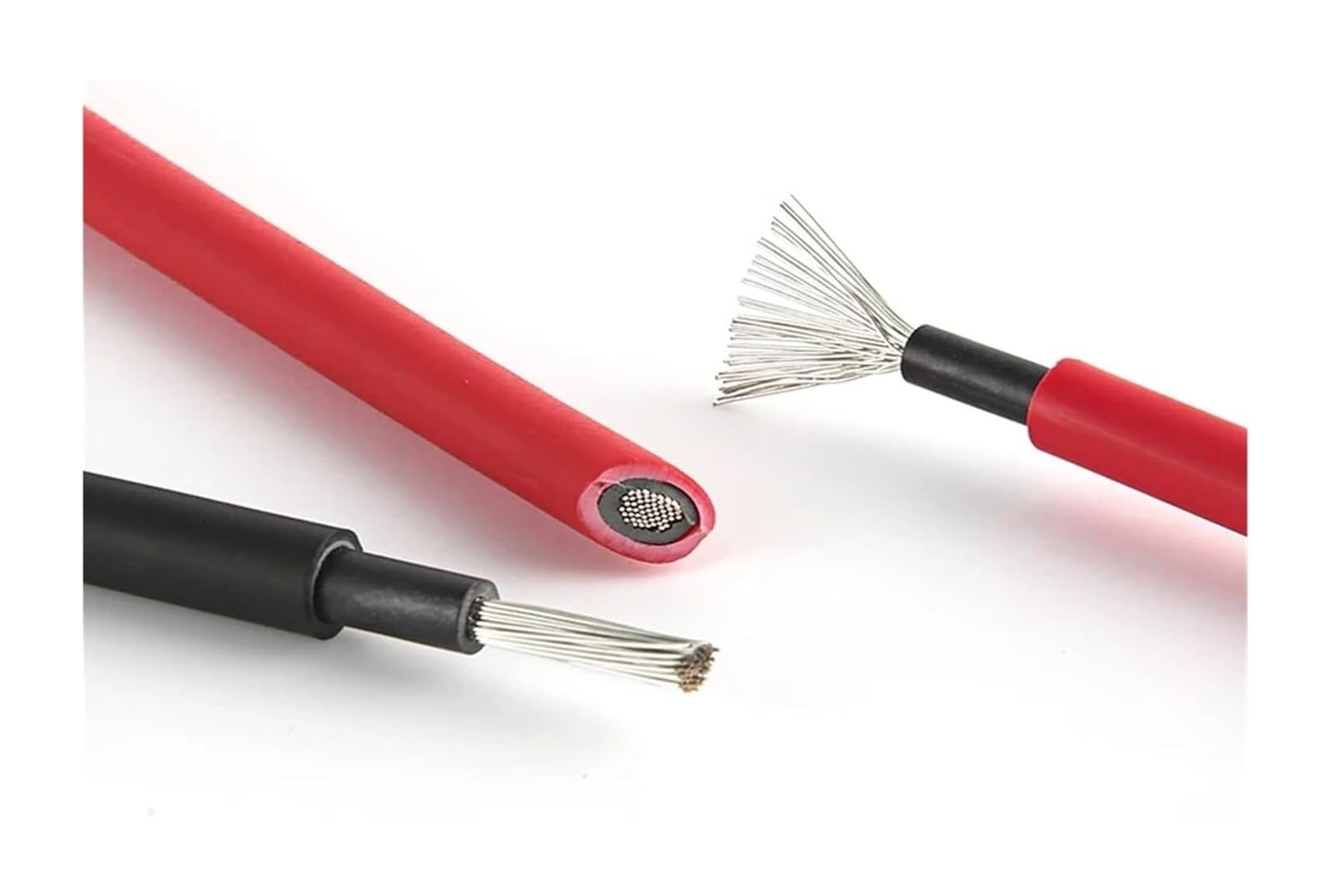 Solar-Kabel Photovoltaik-Kabelverlängerung, Solar-Photovoltaikkabel schwarz und rot 10–14 AWG 2,5–6 mm² 1–10 m mit männlichem und weiblichem Verlängerungskabel(12 AWG-4mm2,8m black 8m red)