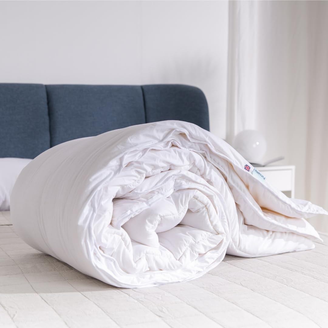 Putnams White Wool Duvet - 8-14 Tog (Double). Natural 100% British Wool