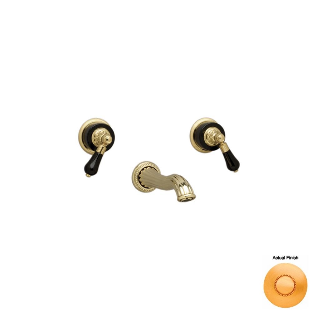 Phylrich WL244 024 - Versailles Black Onyx Handle Wall Mounted Lavatory Faucet