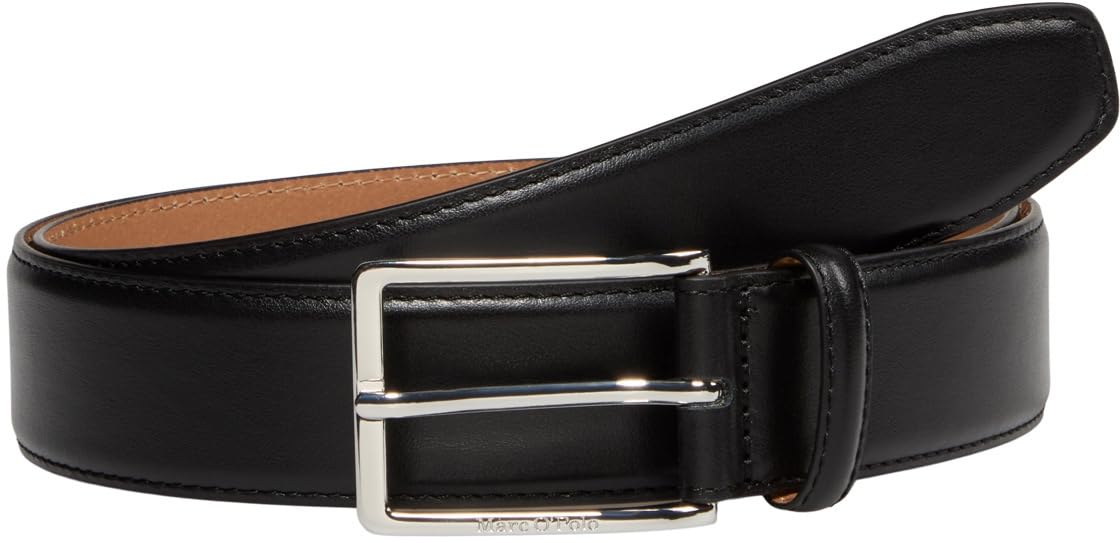 Marc OߴPolo Herren Gürtel aus Leder mit Metall-Schnalle