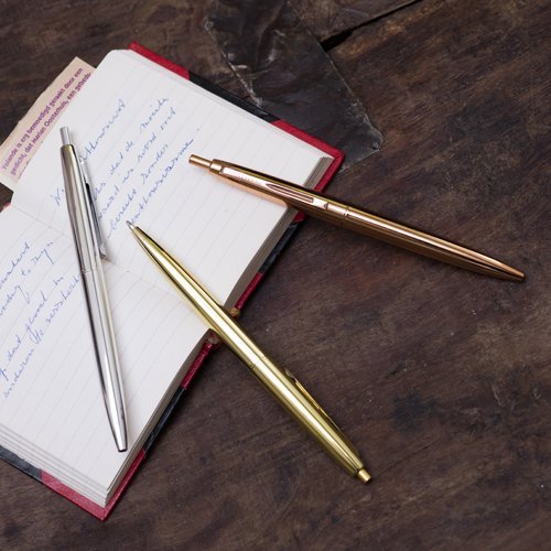 Kikkerland - Set di 3 penne in metallo