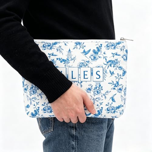 Bolsa American Mahjong para fichas con cierre azul claro miniatura 6