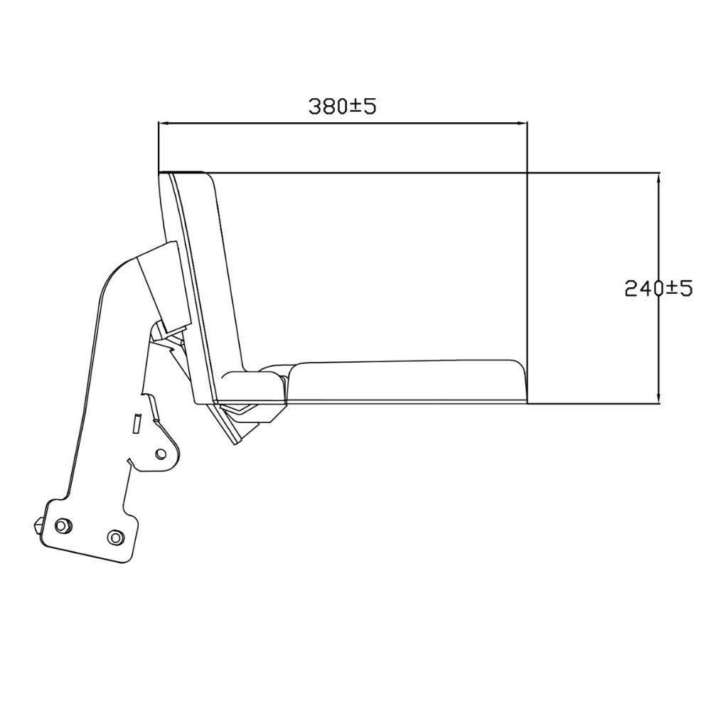 Siège passager en PVC pour John Deere séries 5E, 5M, 6E ou 6100D LVB25717, RE250427 avec ceinture automatique à 2 points, pliable, marron