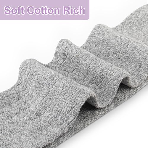 Meeshine 4 Pack Toddler Baby Girls Cable Knit Tights Cotton Winter Footed Seamless Solid Pantyhose Leggings Stocking for Kids2