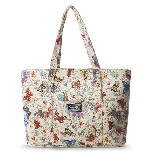 Nevecover Sac a Main Femme Tote Bag Bandoulieres de Grande Capacité Sac Ordinateur Shopper Porté Epaule Bandoulière pour école, Travail, Voyages - Blanc