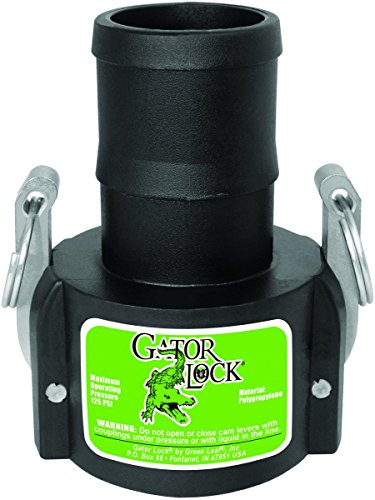 Green Leaf GLP 200 C NL Series Polypropylene Gator Lock Cam Lever Coupling, Non-Locking, 2