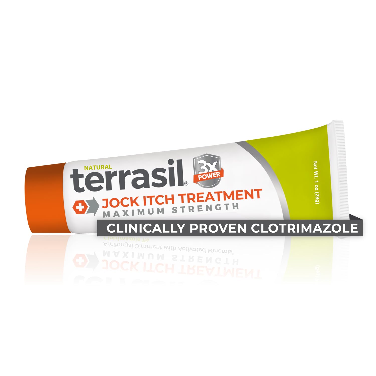 terrasil Jock Itch Cream, Clotrimazole 1% Antifungal Jock Itch Medicine Extra Strength, Fast Relief, Natural Soothing Care (1oz)