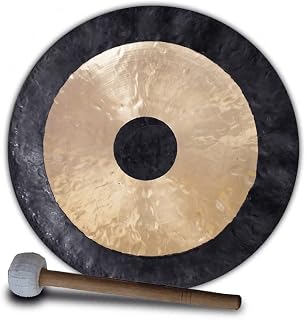 PHAVEA Gongs Traditional Chinese Gong, Beautiful Shimmering Wash Quality, Hand Selected for Quality, Bright Tones, Great for Sound Healing, Home, Or Office (Size : 18 Inch)