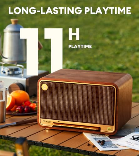 Edifier D32 Tabletop Wireless Speaker, Hi-Res Audio, LDAC, ALAC, 60W (RMS), 2.1 Acoustic Architecture, 11h Playtime, APP Control, Bluetooth 5.3, AirPlay2, USB-C and AUX Inputs, Brown - Image 7