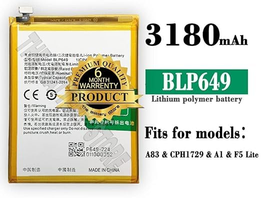 Image of Original BLP649 Battery for Oppo A83 / A83T / A83M / CPH1729, CPH1827 Battery with 6 Month Warranty**** (R000286)