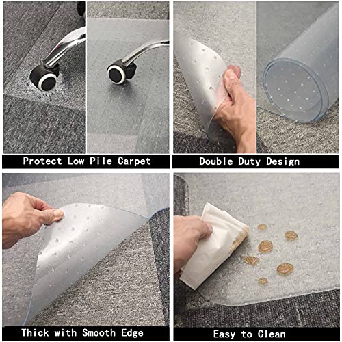 image for AiBOB Chair Mat for Low Pile Carpet Floors, Flat Without Curling, 36 X