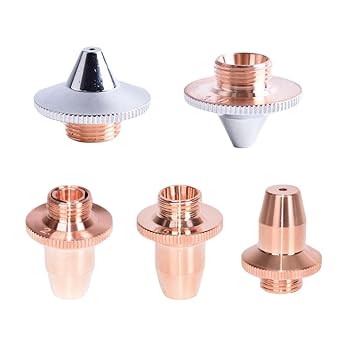Startnow 3D Laser Nozzles HSG OSPRI M8 H19 High Speed Cutting Machine Patrs FSN08 LC Consumable Pure Copper Anti-Collisio Single Dia.20mm Nozzle Holder 10PCS OSPRI-S, Calibre 2.0mm