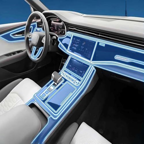 Lámina protectora para Audi RS Q8 2024-2025: resguarda la pantalla multimedia del salpicadero.