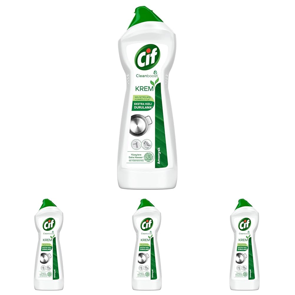 Cif Krem Yeni Nesil Yüzey Temizleyici Amonyak 750 ml 4lü paket