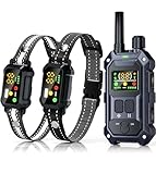 BLACKDOG Military Dog Shock Collar 2 Dogs (5-150lbs) - 4200ft Dog Training Collar with Remote, 4 Training Modes, Flashlight&Strobe, 90-Day Battery, IP67 Waterproof Dog E Collar for All Breeds (Blue)