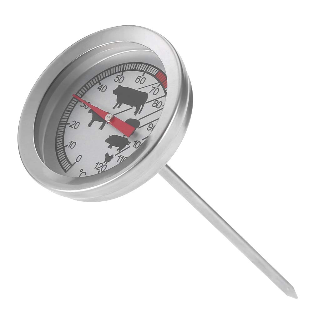 Uadme Stainless Steel Thermometer Cooking Thermometer Kitchen Thermometer for Measuring Steak, Fish, Meat, Bread Temperature