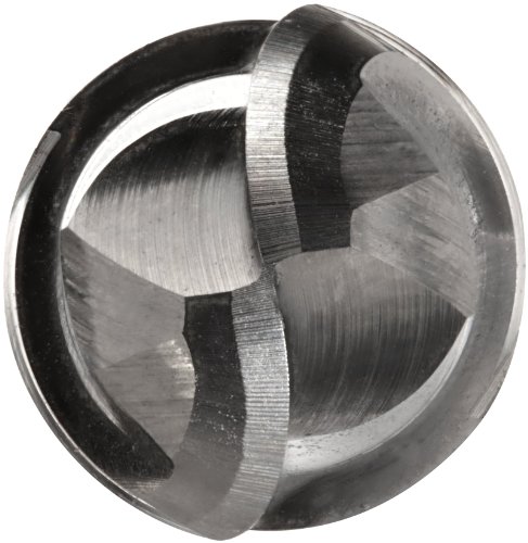 Image of 905 High Speed Steel (HSS) Ball Nose End Mill, Inch, Weldon Shank, Uncoated (Bright) Finish, 30 Degree Helix, 2 Flutes, 4.75 inch Overall Length, 1 inch Cutting Diameter, 1 inch Shank Diameter