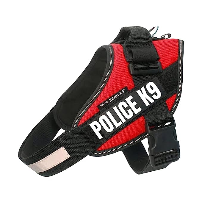 See full amazon price history chart for BohoBark Multipurpose Nylon Reflective Soft Padded Comfortable Police K9 Harness Vest Harness with Double Buckle Ideal for Training and Walking (Large, Red) BohoBark Multipurpose Nylon Reflective Soft Padded Comfortable Police K9 Harness Vest Harness with Double Buckle Ideal for Training and Walking (Large, Red) (B0C81SV7L2) Amazon Price History, Amazon Price Tracker