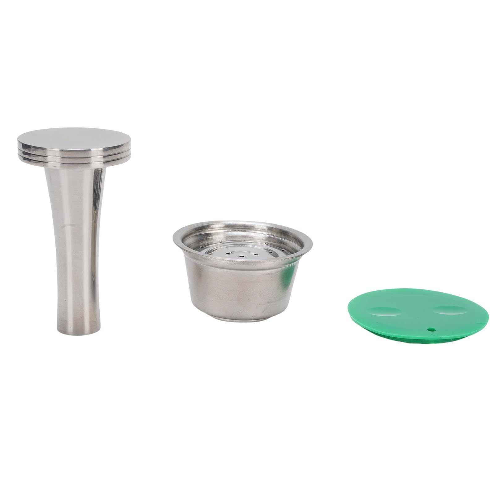 Cocoarm Cápsula de café de Acero Inoxidable Kit de Cápsulas de café Reutilizables con Cuchara Manipuladora Juego de Cepillos para Elaboración de Cerveza Casera Diseño de Acero Inoxidable Duradero