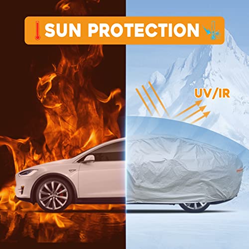 Suv Waterproof Car Cover For Automobiles All Weather Rain Sun Protecion, Outdoor Dust Resistant Full Exterior Car Cover Universal Fit Suv Up To 190" #TOP2