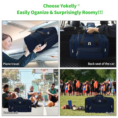 Image of Sports Duffel Bag 26 Inch Travel Gym Duffle - Navy Blue