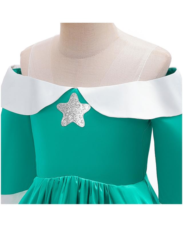 Binbo Princess Costume Dress Kids Grils Halloween Cosplay With Crown Magic Wand 3-12Y - 5