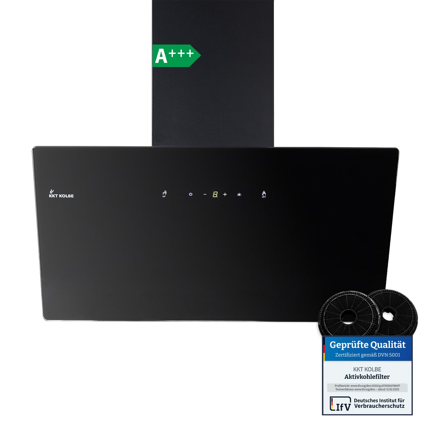 KKT KOLBE Cappa aspirante inclinata BASE6004S, 60 cm, nero