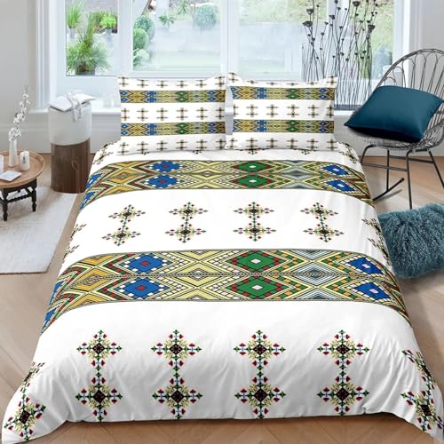 Housse de couette douce anti-poussière pour parure de lit double bohème facile à laver - 2