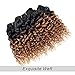 8 Inch Jerry Curly Humna Hair Bundles T1B/30 Ombre Hair Weave 4Pcs 50g/Bundles Two Tone Ombre Colored Short Human Hair Bundles For Bob Hairstles Brazilian Human Hair Weave 8 Inch(8Inch4pcs,T1B/30)