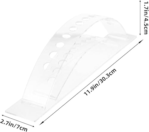 Miniatura 2 de Ciieeo Soporte para bolígrafo de maquillaje de arco transparente, soporte de exhibición de bandeja acrílica para arte de uñas y uso doméstico,