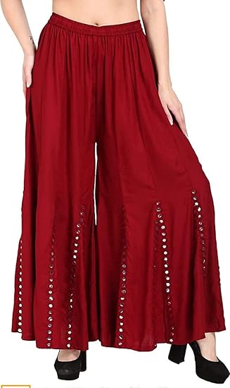 Women's Regular Fit Rayon Palazzo