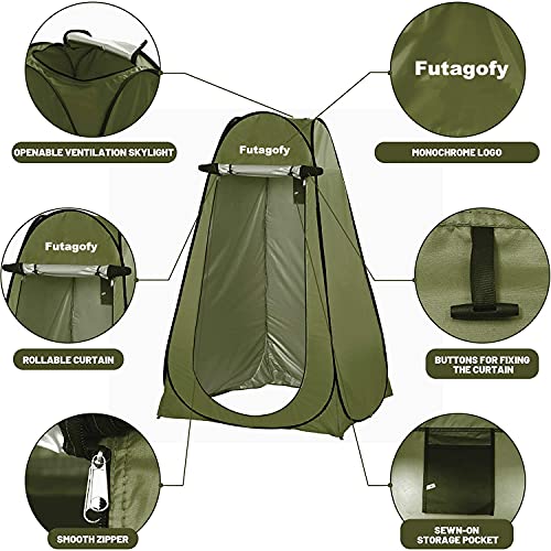 Pop Up Privacy Tent – Instant Portable Outdoor Shower Tent, Camp Toilet, Changing Room, Rain Shelter with Window – for Camping and Beach – Easy Set Up, Foldable with Carry Bag image 5