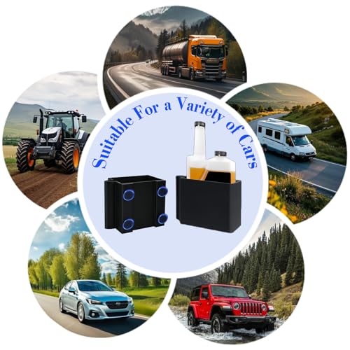 Image of 2025 Upgrade Magnetic Diesel Additive Holders Magnetic Truck Bed Bottle Holder Diesel Additive Wall Hanger Leak Proof Storage for 16 Oz Squeeze Bottle, Heavy Duty Car RV Automotive Organizer