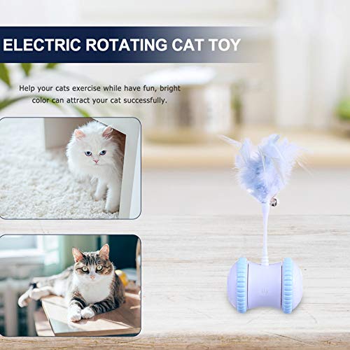 ULTECHNOVO Brinquedos Robóticos para Gatos Interativos Brinquedos de Penas Automáticos Usb Bola de B