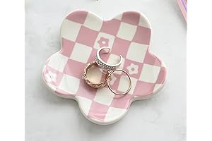 OVENKEI Trendy Room Decor for Teen Girls - Aesthetic Room Decor with Checkered Jewelry Tray