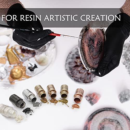 Littarby LITTARBY-MPP-7 COLOR Metallic Pigment Powder For Epoxy Resin, Copper/Silver/Gold Metallic Powder And Black/Pearl White Mica Powder thumb #3