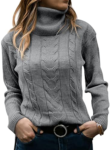 Womens Turtleneck Sweaters Long Sleeve Pullover...