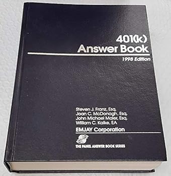 Hardcover 401k Answer Book, 1998 Edition Book