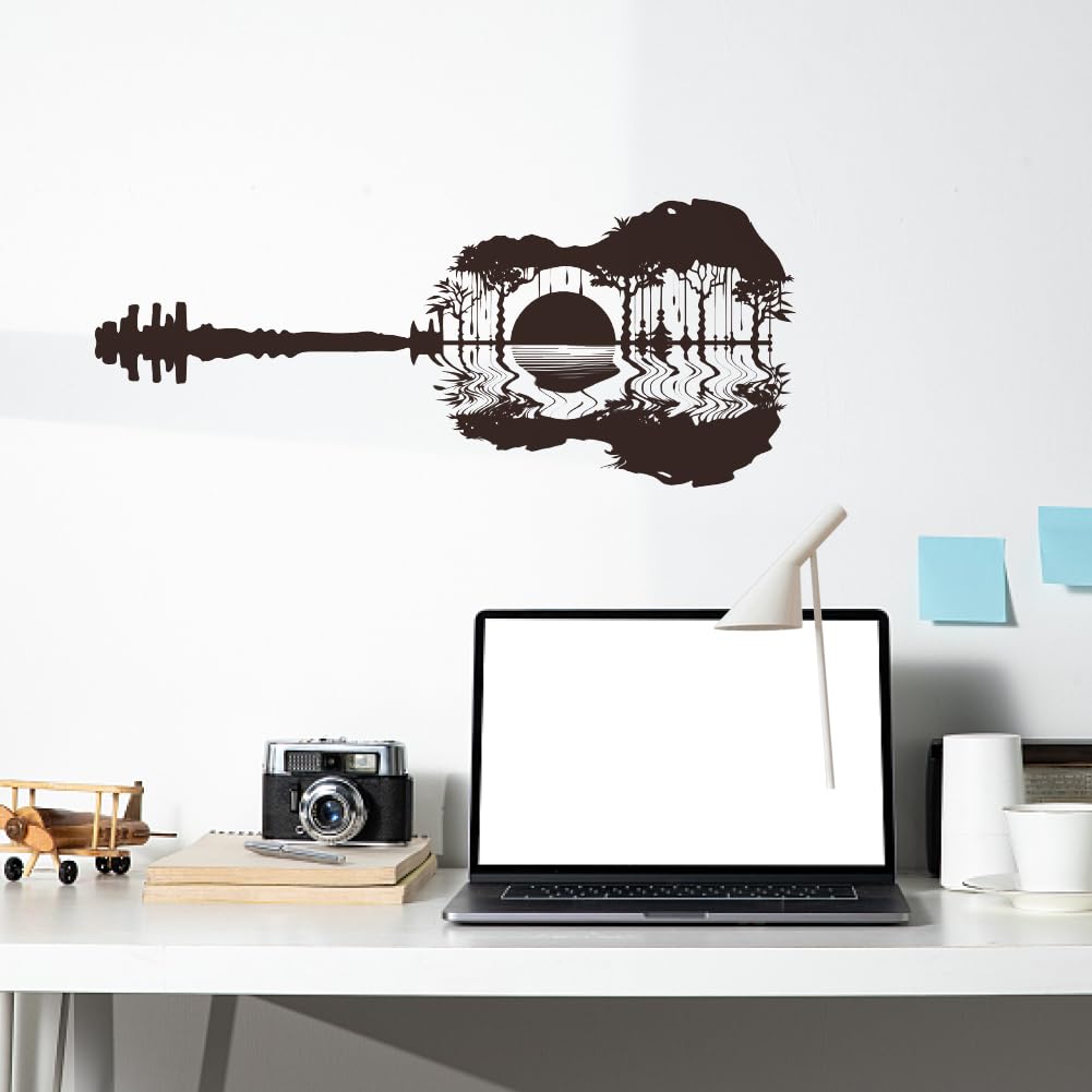 ANATTASOUL Kitchen Wall Stickers Guitar Peel and Stick Wall Decals,Wall Murals Removable Wall Art Decor for Living Room Bedroom - Image 4