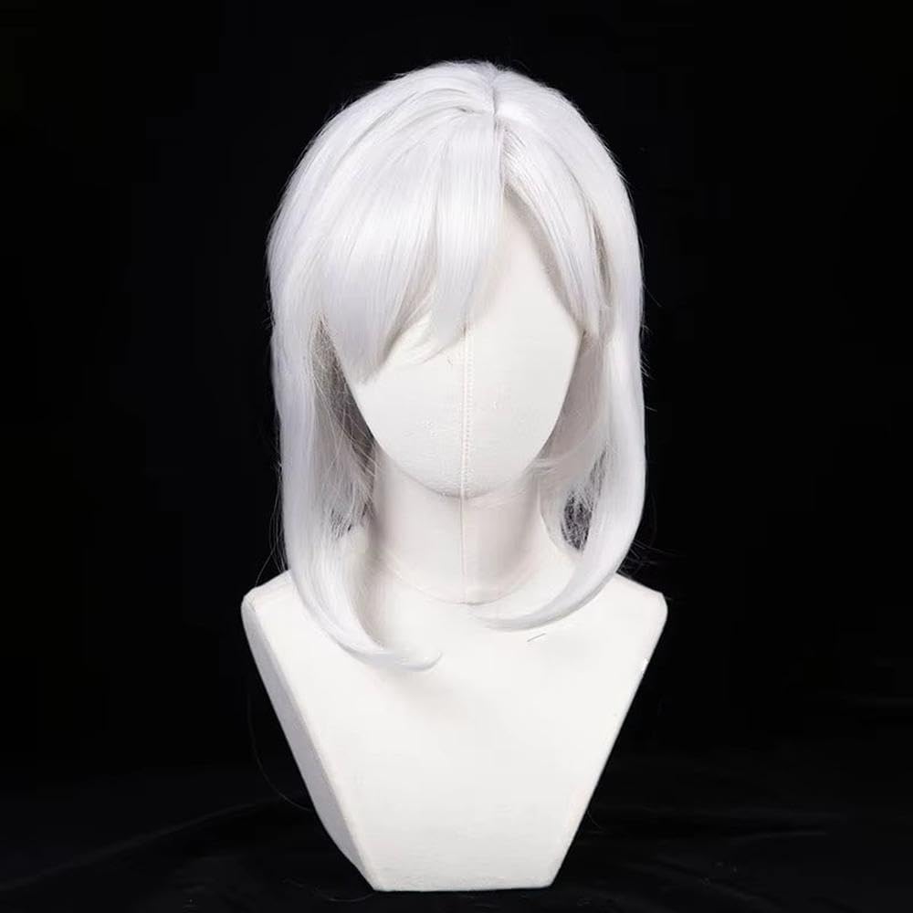 Haarpflege Weiße Kurze Glatte Haarperücke Für Party Cosplay Perücken
