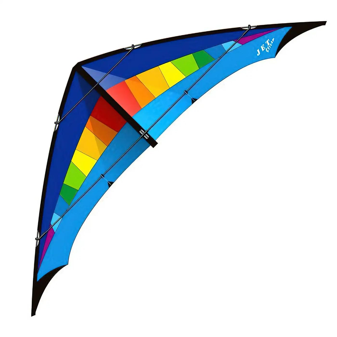 Elliot - 1010517 stuntkite/Allrounder Corriente en Chorro Reloaded, Arco Iris/rtf Azul,