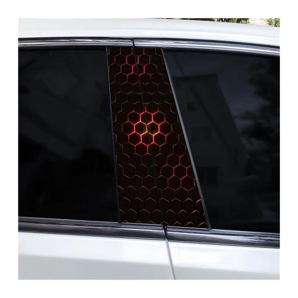 Body Parts 2PCS Car B-Pillar Stickers Cellular Personalized Car Center Pillar Decals Covered with Scratched(L)