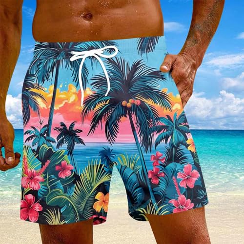 Men's Swim Trunks Quick Dry Beach Swim Shorts Stretch Board Shorts Swimwear with Pockets2