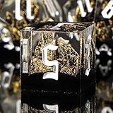 KERWELLSI Sharp Edge Resin DND Dice Set, 7 Piece D&D Dice, Dungeons and Dragons Dice Set, RPG Polyhe