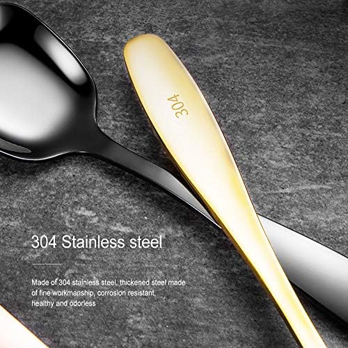 Stainless Steel Soup Spoons,4 PCS Table Spoons,Dinner Spoons,Rice Spoons,Stainless Steel Buffet Serving Spoon, Large Serving Spoon Flat Square Spoon (7.28inch Length 1.88 Width)