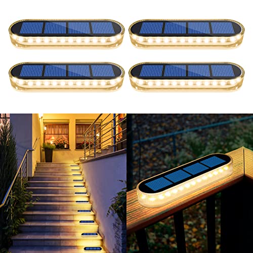 YiLaie Lampy solarne do ogrodu, lampy solarne do użytku na zewnątrz, ciepła biel, 2700 K, solarne lampy podłogowe do użytku na zewnątrz, z automatycznym włączaniem/wyłączaniem, lampy solarne LED